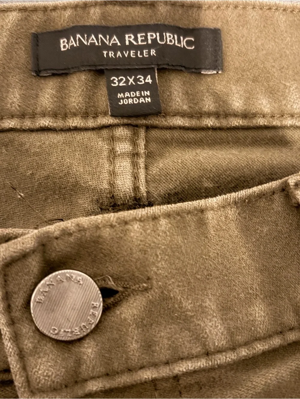 Banana Republic Men's Olive Slim Straight Jeans